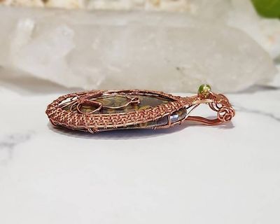 Alternate image for Fruit Jasper Copper Wire Wrapped Frog Pendant