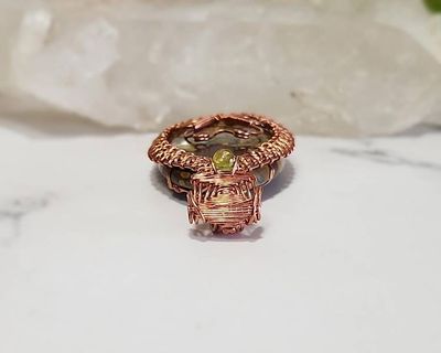 Alternate image for Fruit Jasper Copper Wire Wrapped Frog Pendant