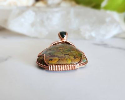 Alternate image for Fruit Jasper and Agate Copper Pendant