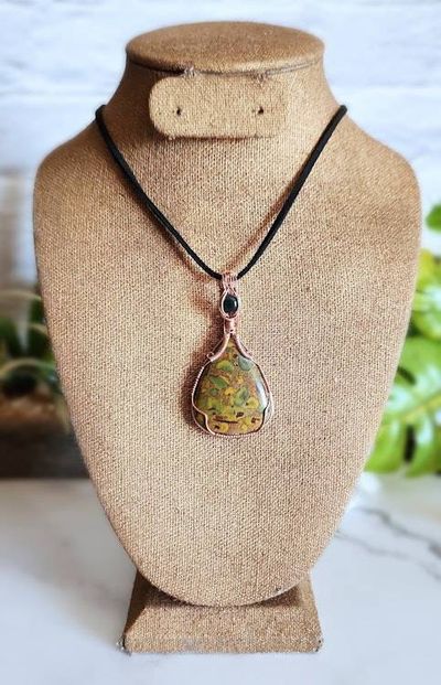 Alternate image for Fruit Jasper and Agate Copper Pendant