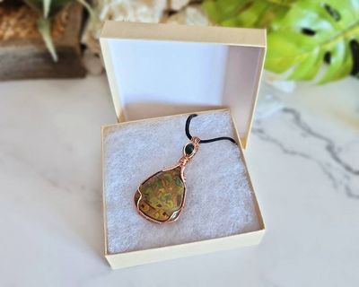 Alternate image for Fruit Jasper and Agate Copper Pendant