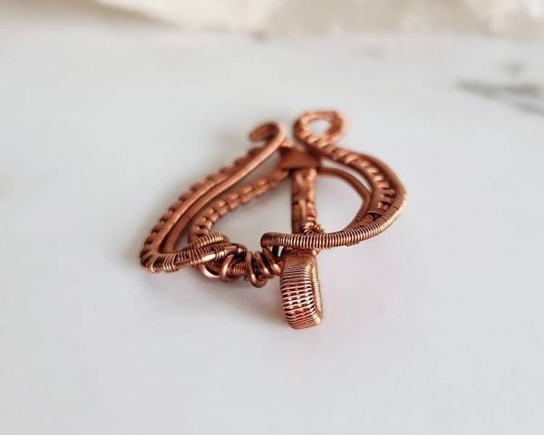 Alternate image for Copper Wire Wrapped Heart Pendant