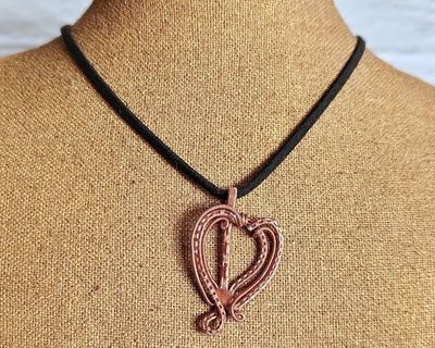 Alternate image for Copper Wire Wrapped Heart Pendant