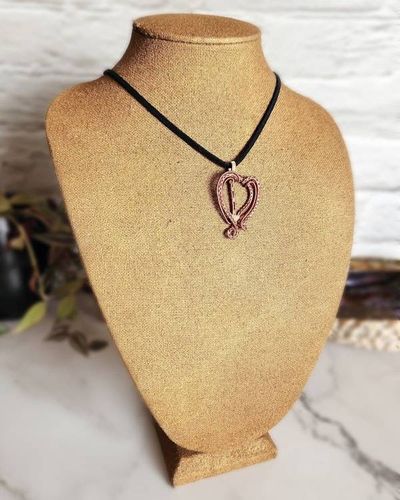 Alternate image for Copper Wire Wrapped Heart Pendant