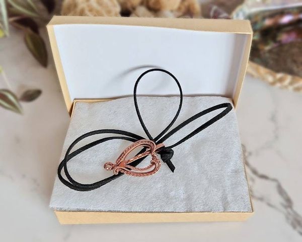 Alternate image for Copper Wire Wrapped Heart Pendant
