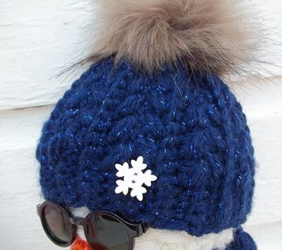 Alternate image for Cool Crochet Snowman in Blue