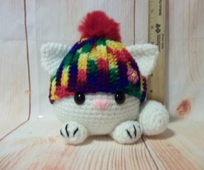 Alternate image for Amigurumi Fat Cat in Rainbow
