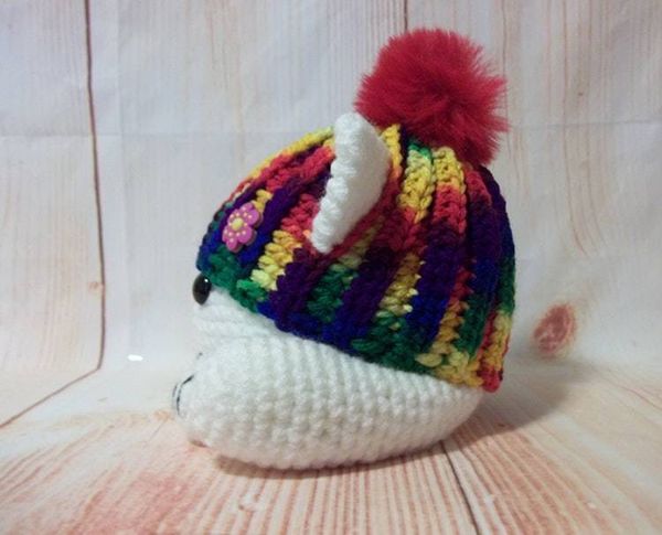 Alternate image for Amigurumi Fat Cat in Rainbow