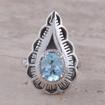 Primary image for Blue topaz cocktail ring Teardrop