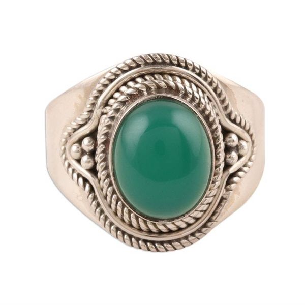 Alternate image for Sterling silver cocktail ring Verdant Meadow