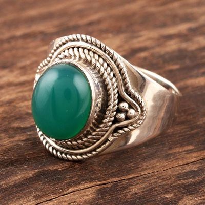 Alternate image for Sterling silver cocktail ring Verdant Meadow