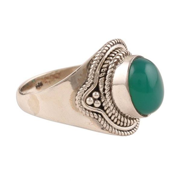 Alternate image for Sterling silver cocktail ring Verdant Meadow