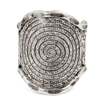 Alternate image for Handcrafted Sterling Silver Band Ring Hill Tribe Moon