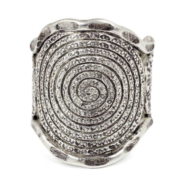 Alternate image for Handcrafted Sterling Silver Band Ring Hill Tribe Moon