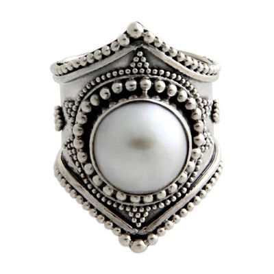 Alternate image for Pearl cocktail ring Glowing Cloud