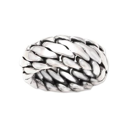 Alternate image for Mens Sterling Silver Band Ring Sanca Kembang Python