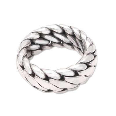 Alternate image for Mens Sterling Silver Band Ring Sanca Kembang Python