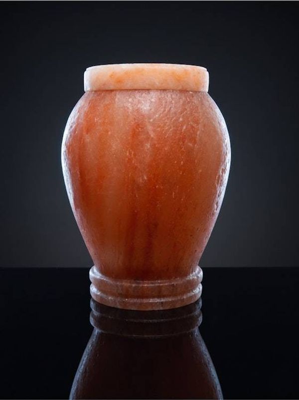 Alternate image for Pink Himalayan Salt Cremation Urn for Human Adult Ashes | Biodegradable & Water Soluble Memorial Urn Large Adult Sizes