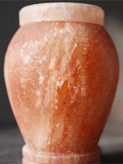 Alternate image for Pink Himalayan Salt Cremation Urn for Human Adult Ashes | Biodegradable & Water Soluble Memorial Urn Large Adult Sizes