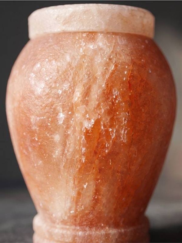 Alternate image for Pink Himalayan Salt Cremation Urn for Human Adult Ashes | Biodegradable & Water Soluble Memorial Urn Large Adult Sizes