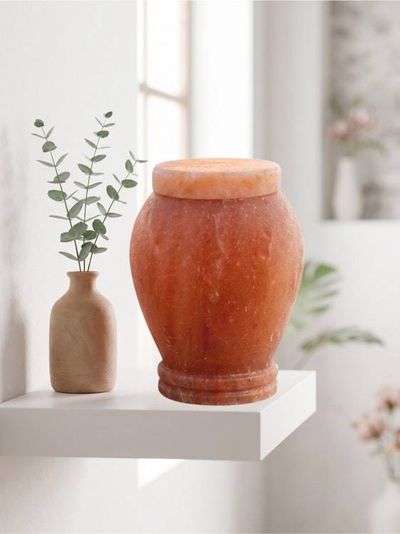 Primary image for Natural Pink Himalayan Salt Cremation Urn for Child or Pet Ashes | Biodegradable & Water Soluble Memorial Urn