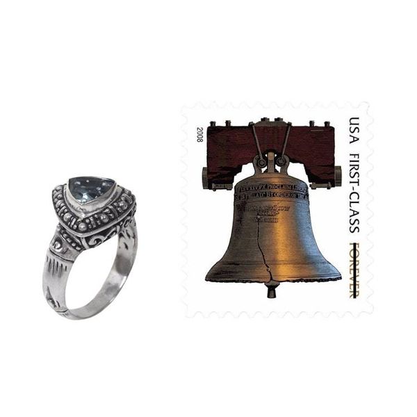 Alternate image for Blue Topaz on Sterling Silver Ring Artisan Crafted Jewelry Kintamani Dream