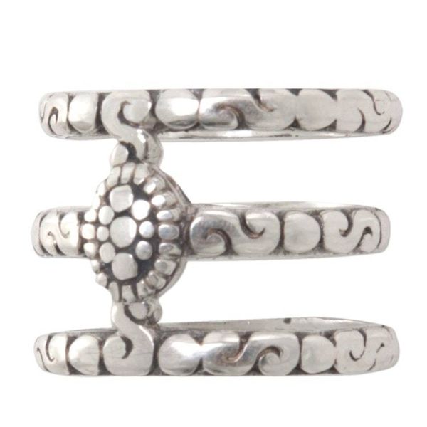 Alternate image for Hand Made Sterling Silver 3 Band Ring from Indonesia Bali Trio