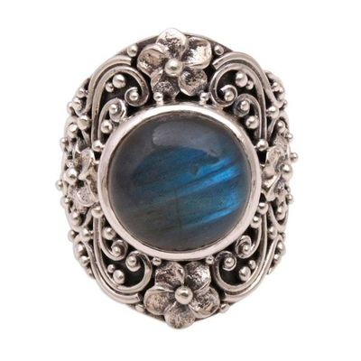 Alternate image for Labradorite and Sterling Silver Dome Ring from Bali Jepun Mists