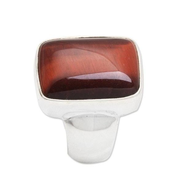 Alternate image for Tigers Eye and Sterling Silver Single Stone Ring from Bali Colors of Earth