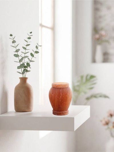 Primary image for Mini Pink Himalayan Salt Keepsake Urns for Ashes | Eco Friendly Water Soluble Memorial Urn