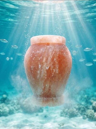 Alternate image for Mini Pink Himalayan Salt Keepsake Urns for Ashes | Eco Friendly Water Soluble Memorial Urn
