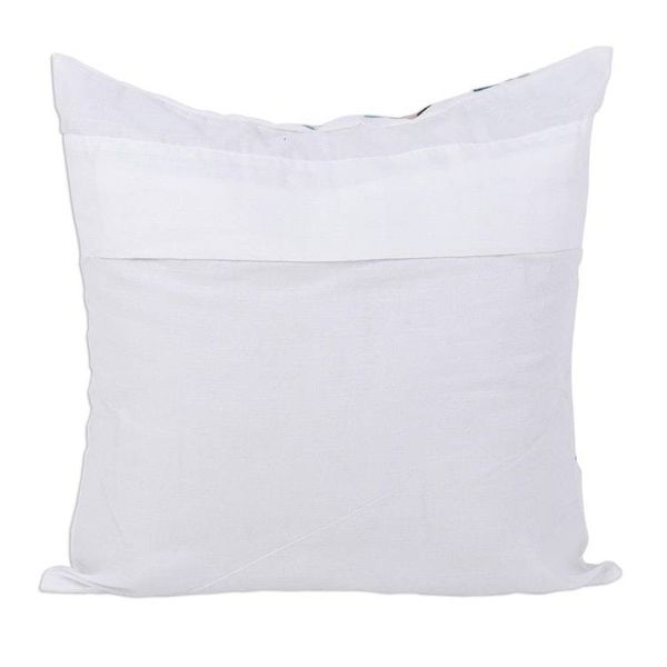 Alternate image for Cotton Aari Embroidery Cushion Covers Pair from India Natures Delight