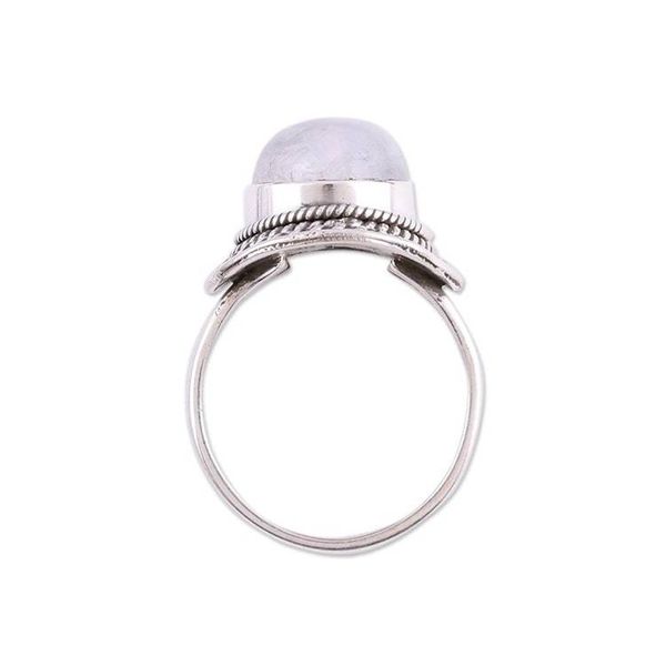 Alternate image for Sterling Silver and Rainbow Moonstone Cocktail Ring Mystical Delight