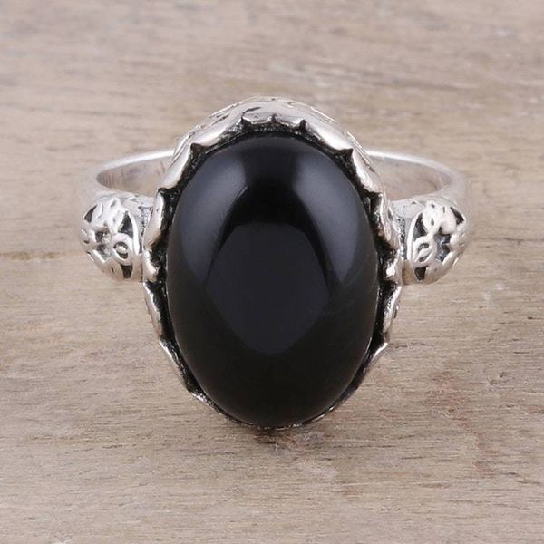 Alternate image for Oval Onyx Cocktail Ring in Black from India Glamorous Beauty in Black