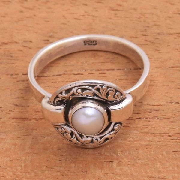 Alternate image for Circular Cultured Pearl Cocktail Ring from Java Circular Glow