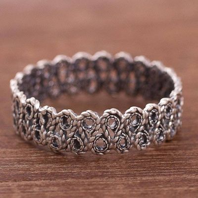Primary image for Spiral Pattern Sterling Silver Band Ring from Peru Spiral Power