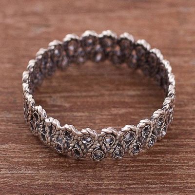 Alternate image for Spiral Pattern Sterling Silver Band Ring from Peru Spiral Power