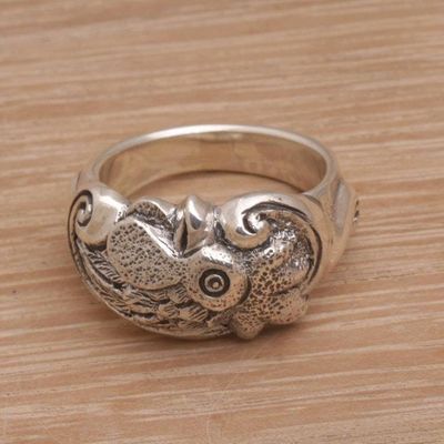 Alternate image for Sterling Silver Rooster Ring from Indonesia Ayam Jago