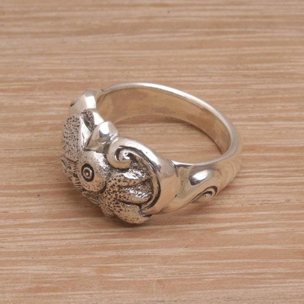 Alternate image for Sterling Silver Rooster Ring from Indonesia Ayam Jago