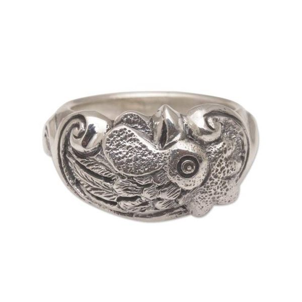 Alternate image for Sterling Silver Rooster Ring from Indonesia Ayam Jago