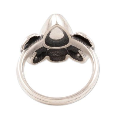 Alternate image for Teardrop Rainbow Moonstone Cocktail Ring from India Misty Bubbles
