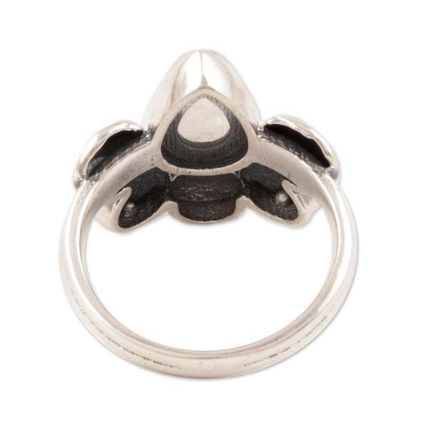 Alternate image for Teardrop Rainbow Moonstone Cocktail Ring from India Misty Bubbles
