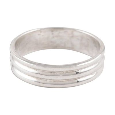 Alternate image for Versatile Polished Sterling Silver Band Ring Shimla Shine