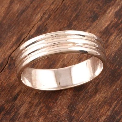 Alternate image for Versatile Polished Sterling Silver Band Ring Shimla Shine