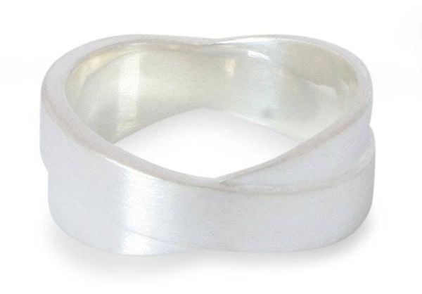 Alternate image for Fair Trade Modern Sterling Silver Band Ring Crusader