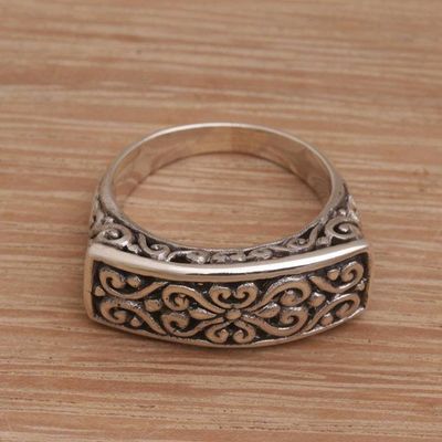 Primary image for Sterling Silver Scrollwork Motif Cocktail Ring Ancient Signet
