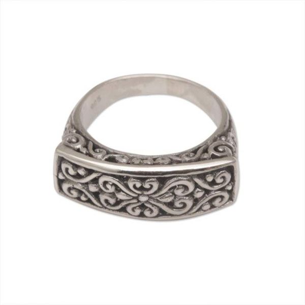 Alternate image for Sterling Silver Scrollwork Motif Cocktail Ring Ancient Signet