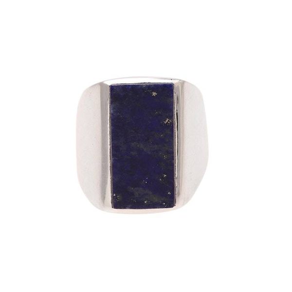 Alternate image for Mens Lapis Lazuli Ring Crafted in India Blue Obelisk