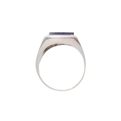Alternate image for Mens Lapis Lazuli Ring Crafted in India Blue Obelisk