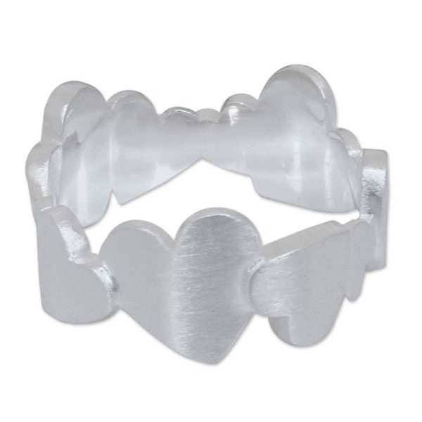 Alternate image for Sterling Silver Heart Ring Much Love